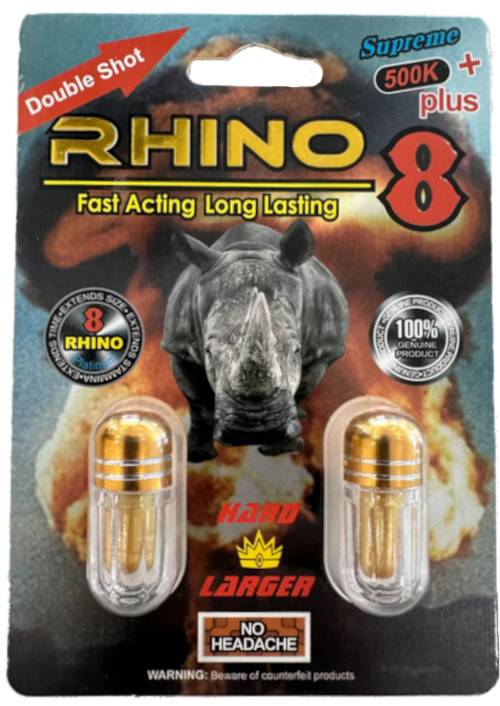 Rhino 8 500K Double Pill Pack 10.95